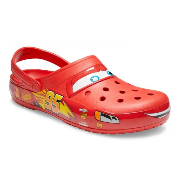Crocs X Disney Pixar Lightning McQueen Adults Clog Shoes Size 11 Mens Red Rubber - Picture 5 of 5